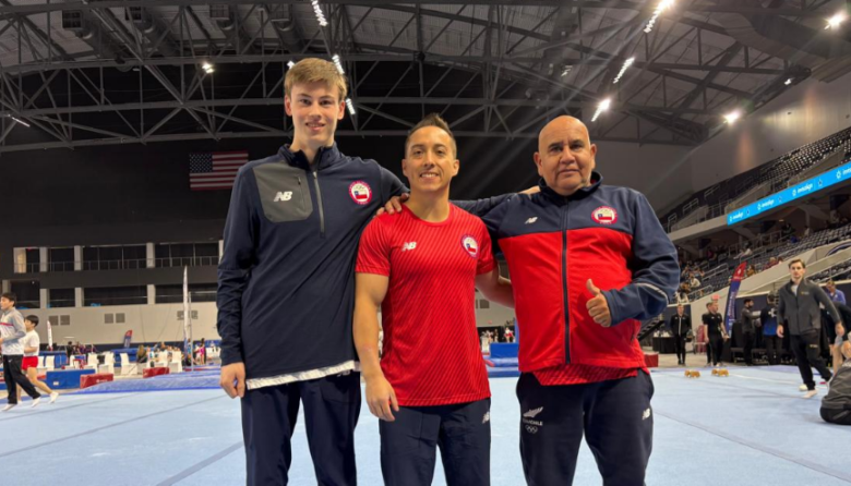 Gimnastas chilenos brillan en el Valeri Liukin Invitational: Colby Aranda se corona campeón en arzón