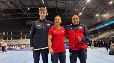 Gimnastas chilenos brillan en el Valeri Liukin Invitational: Colby Aranda se corona campeón en arzón